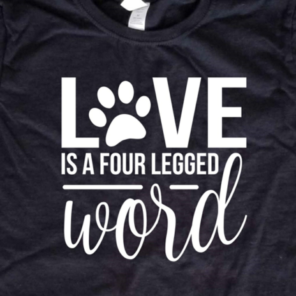 Love is a Four-legged Word ladies fitted top - Picture 2 of 3
